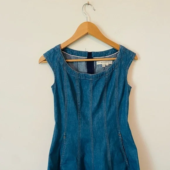 Pilcro Blue A-Line Midi Dress - Picture 3 of 8